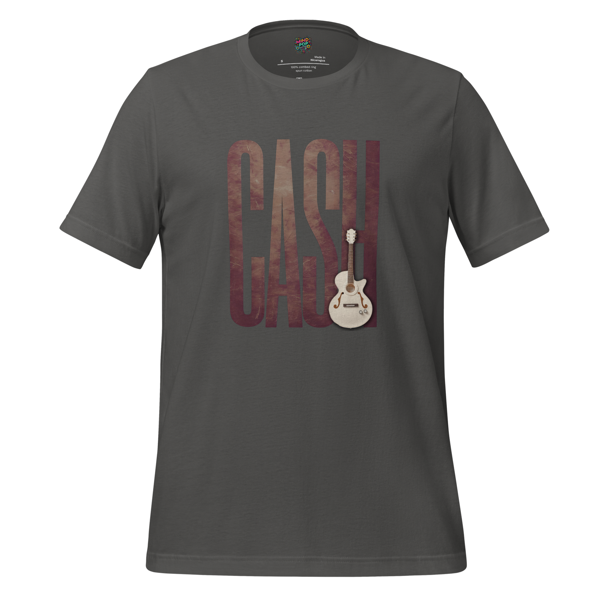 Leather-Look Johnny Cash Tribute Shirt Asphalt