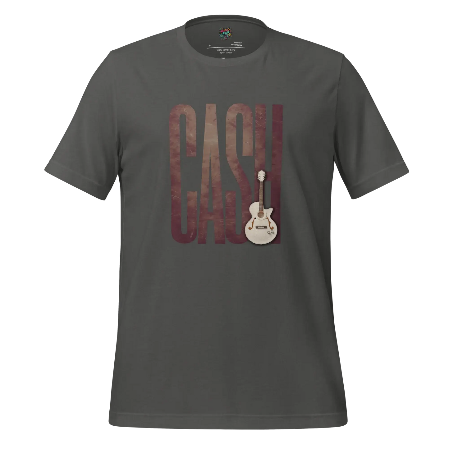 Leather-Look Johnny Cash Tribute Shirt Asphalt
