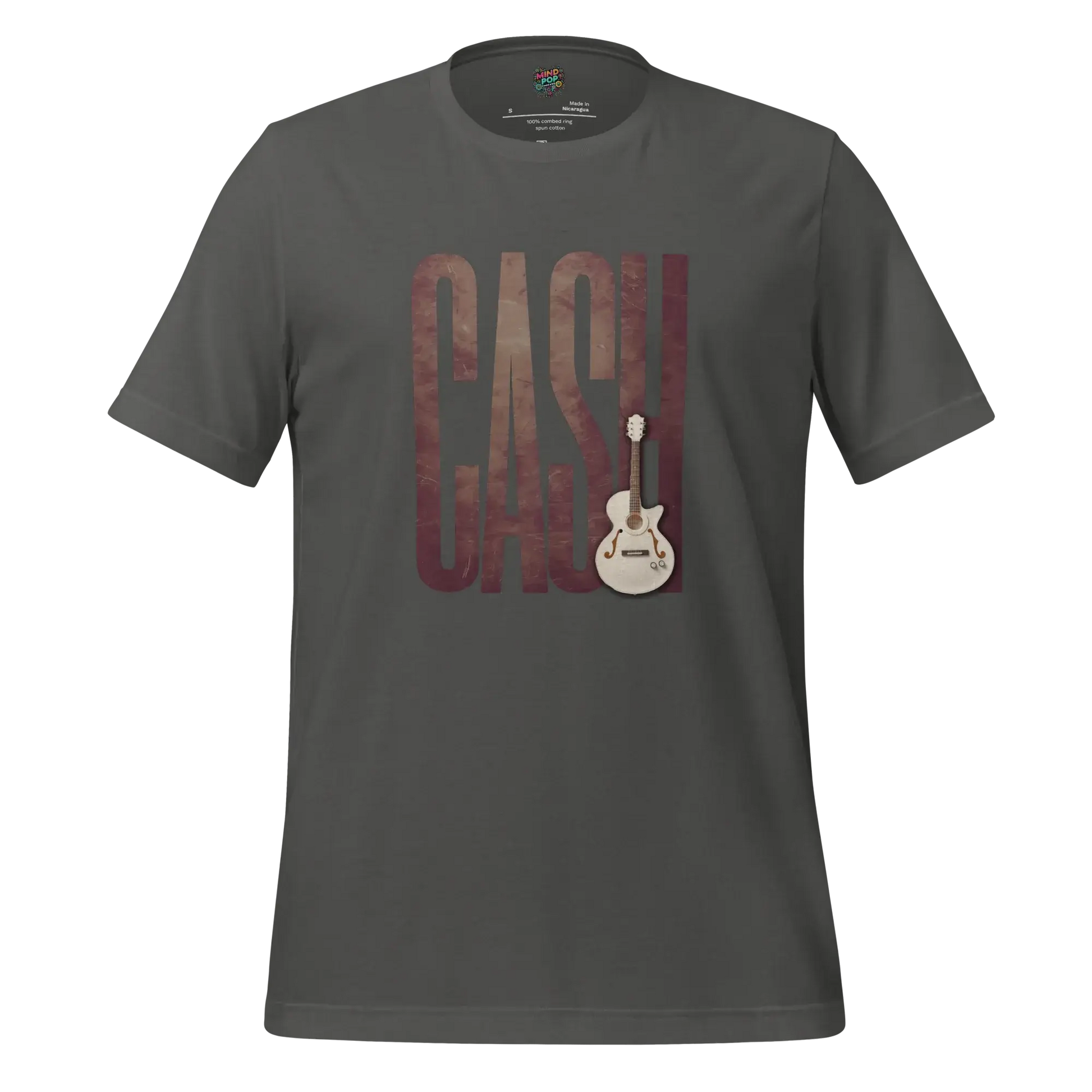 Leather-Look Johnny Cash Tribute Shirt Asphalt