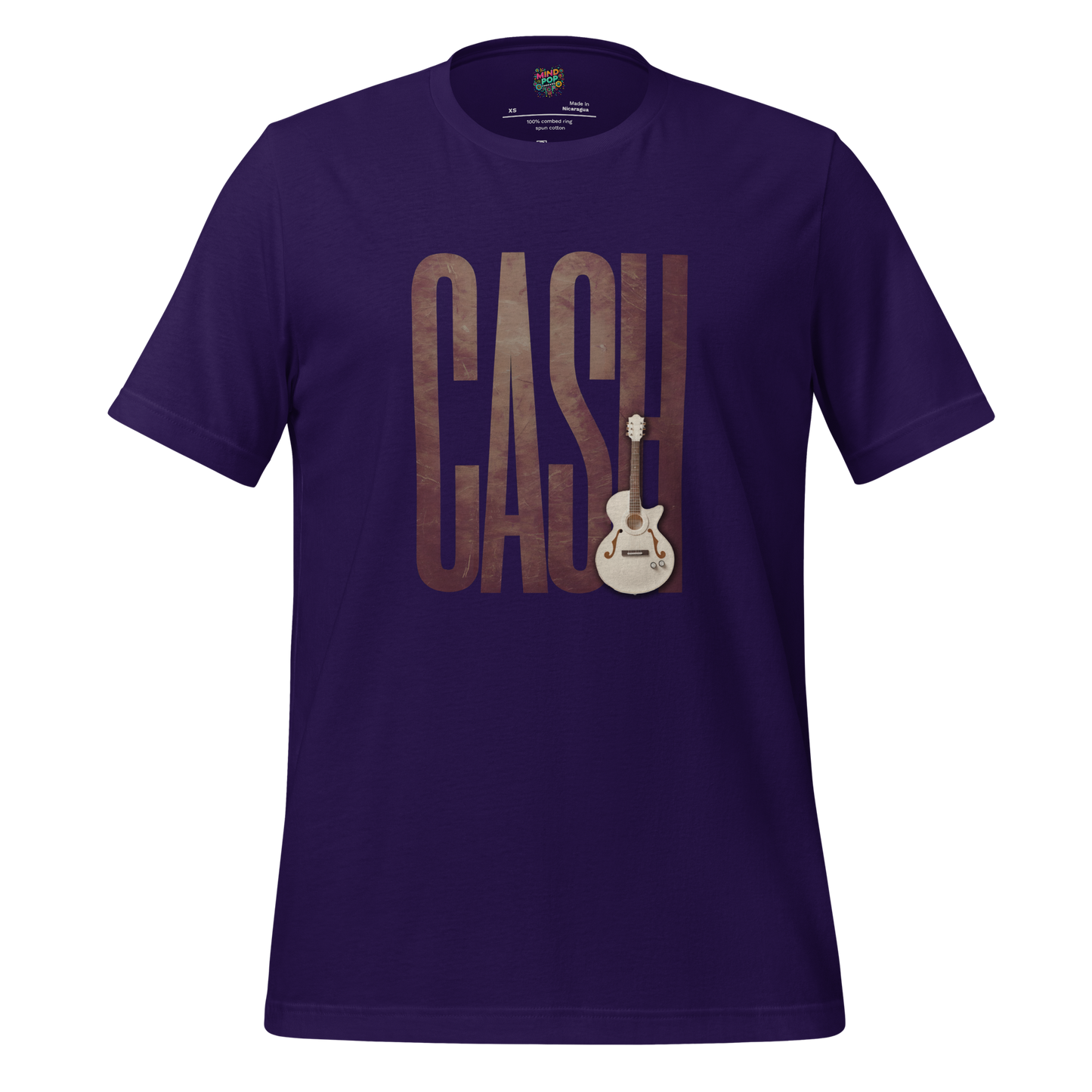 Leathered Man in Black SHirt Team Purple