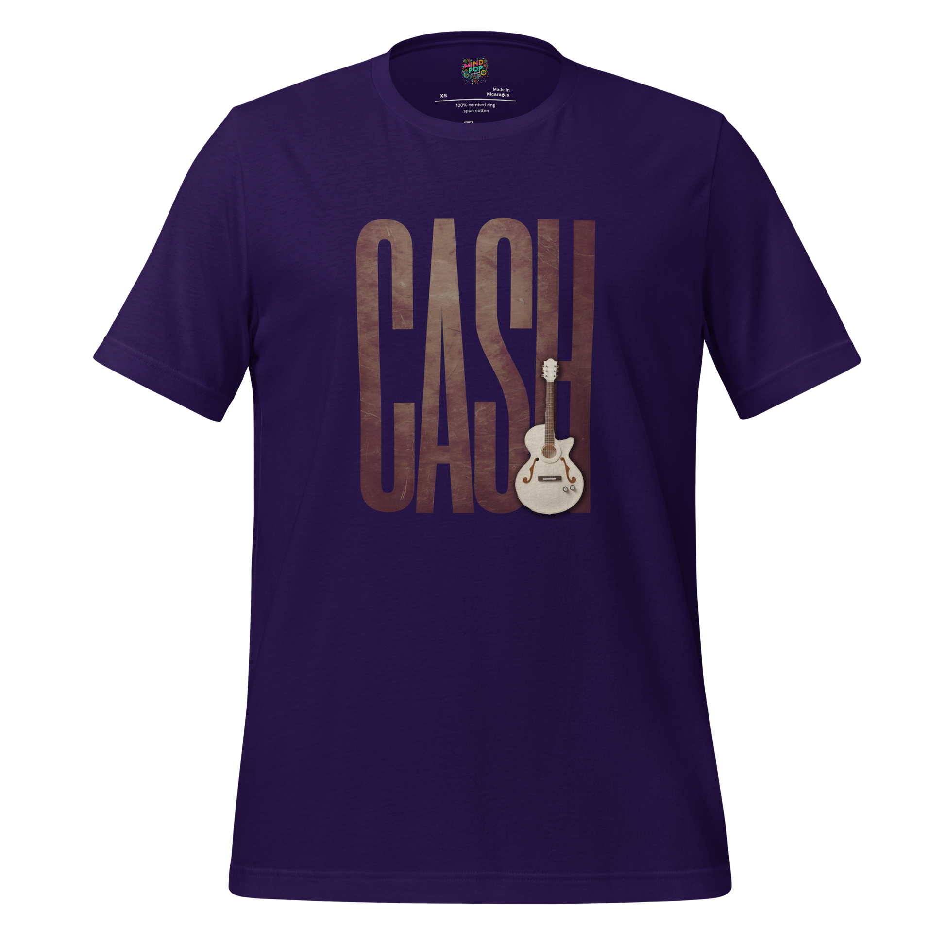 Leathered Man in Black SHirt Team Purple