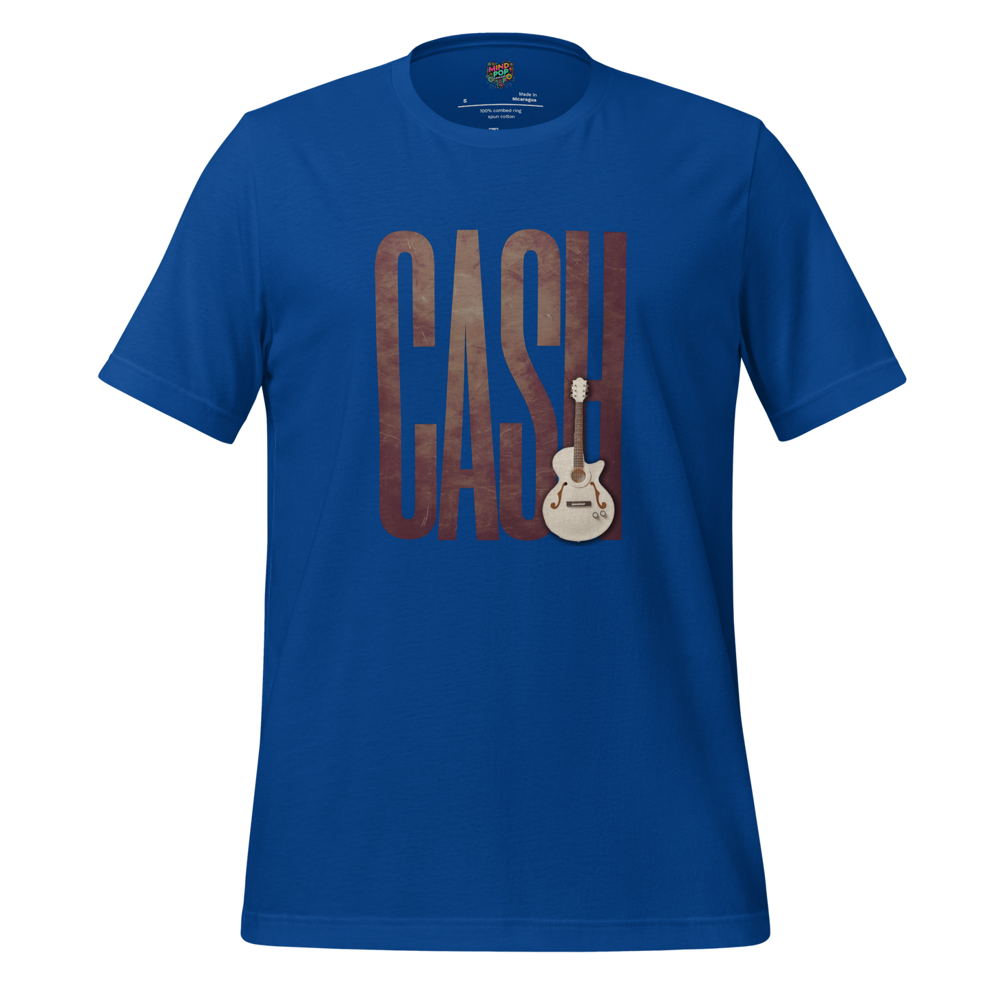 Leathered Man in Black SHirt True Royal