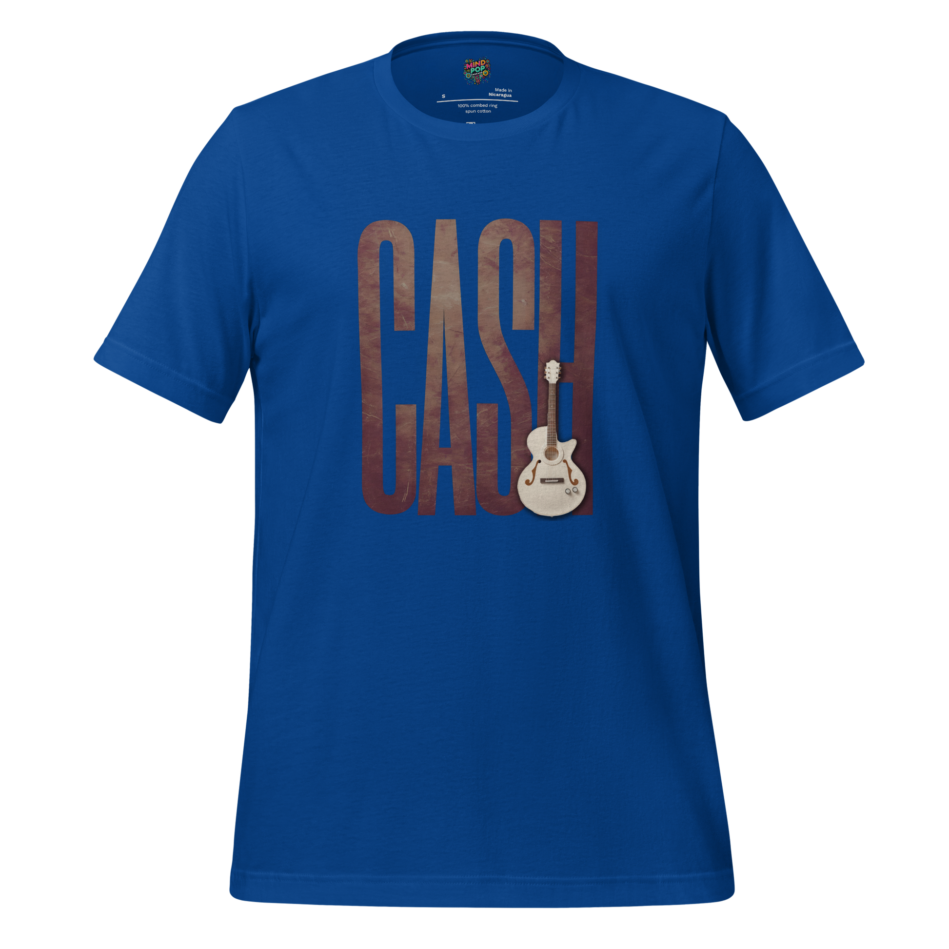 Leathered Man in Black SHirt True Royal