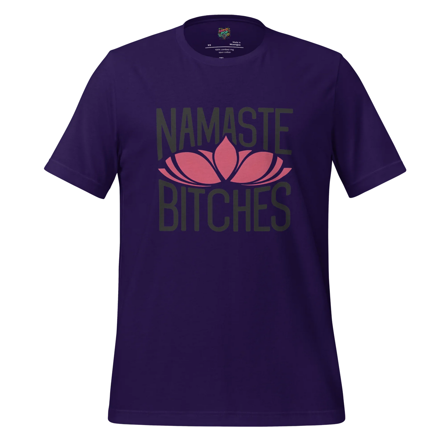 Namaste Bitches Lotus Tee — Sarcastic Yoga Shirt Team Purple