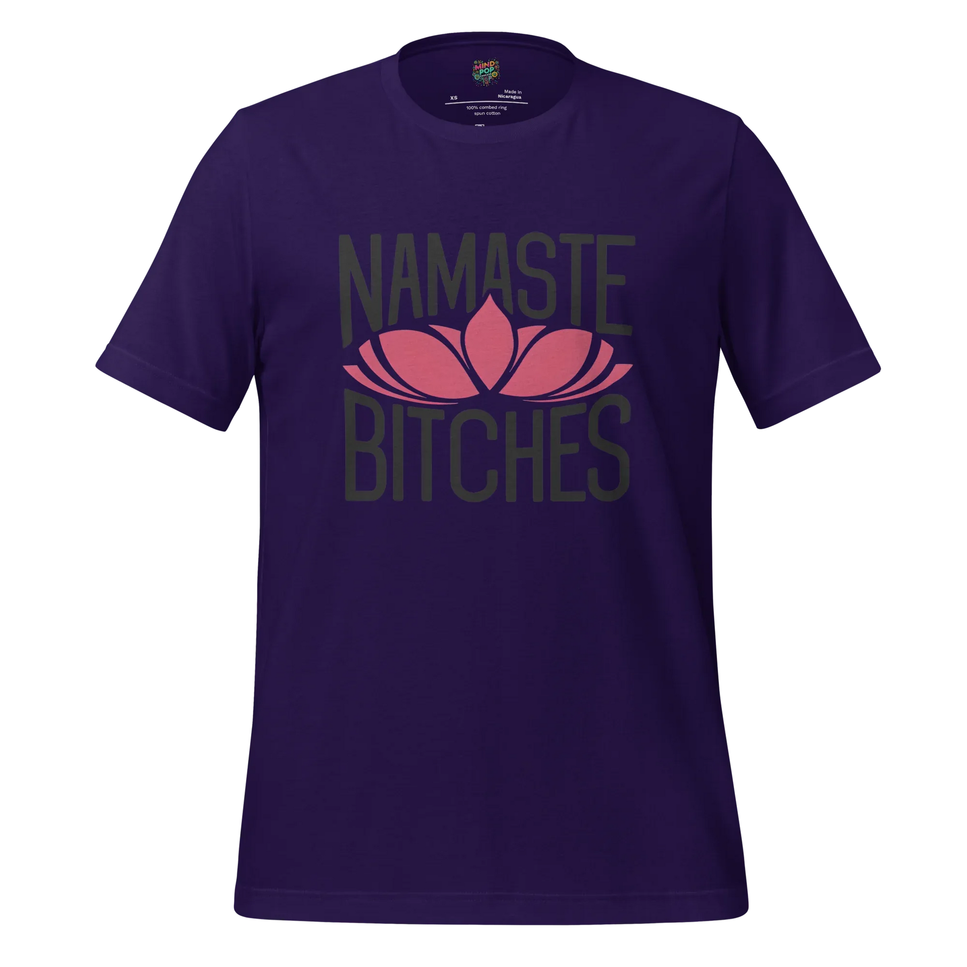 Namaste Bitches Lotus Tee — Sarcastic Yoga Shirt Team Purple