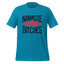Namaste Bitches Lotus Tee — Sarcastic Yoga Shirt Aqua
