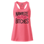 Lotus Namaste Bitches: fitted racerback tank top Hot Pink