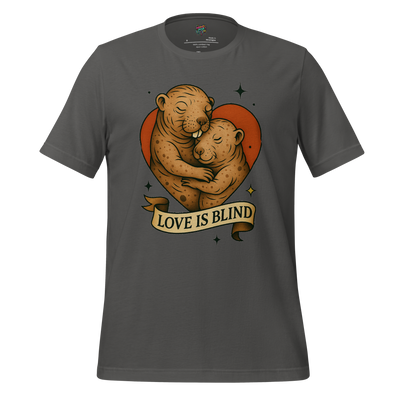 Love Is Blind Traditional Tattoo Cotton Shirt Asphalt