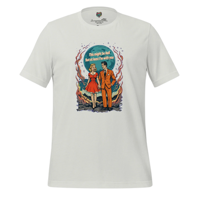 Love Is Hell Graphic Tee - 100% Cotton Silver