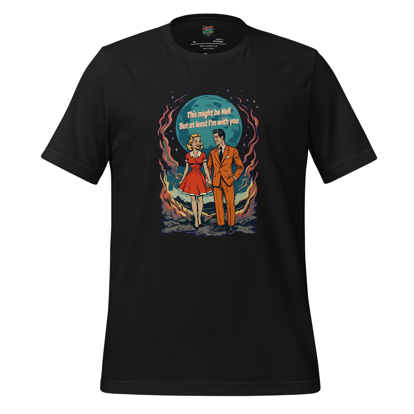 Love Is Hell Graphic Tee - 100% Cotton Vintage Black