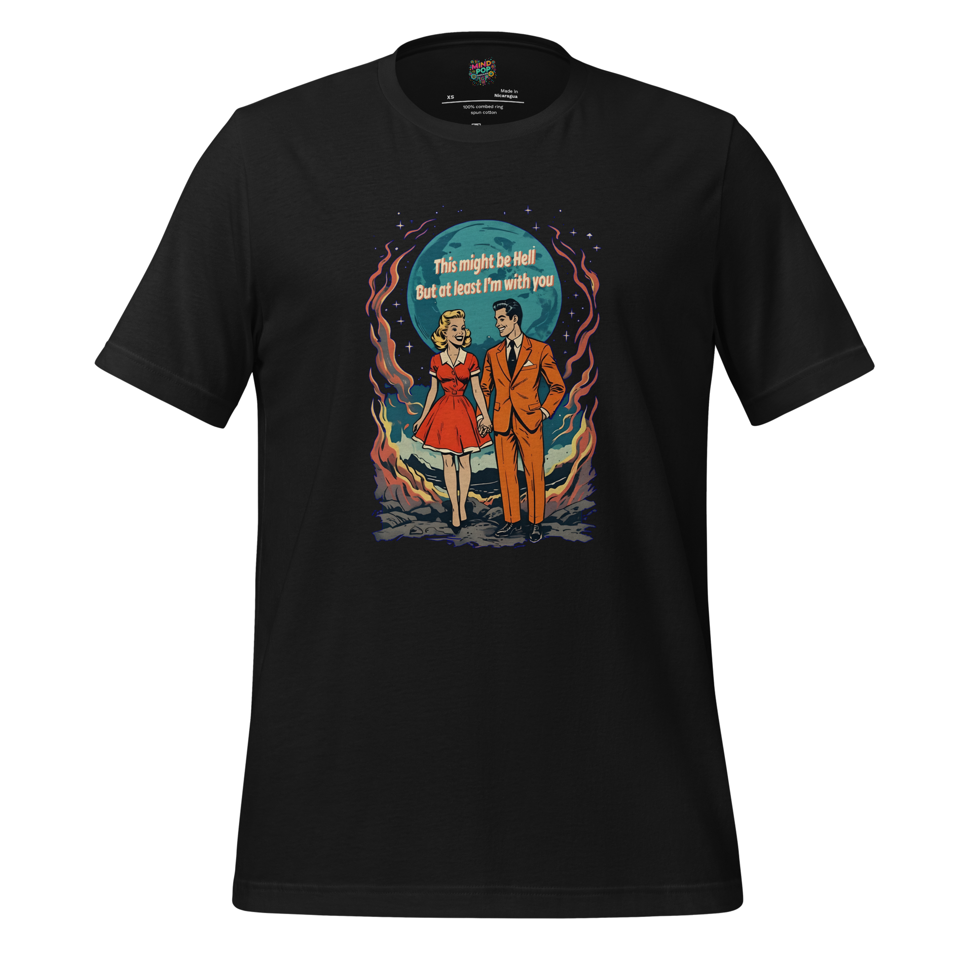 Love Is Hell Graphic Tee - 100% Cotton Vintage Black