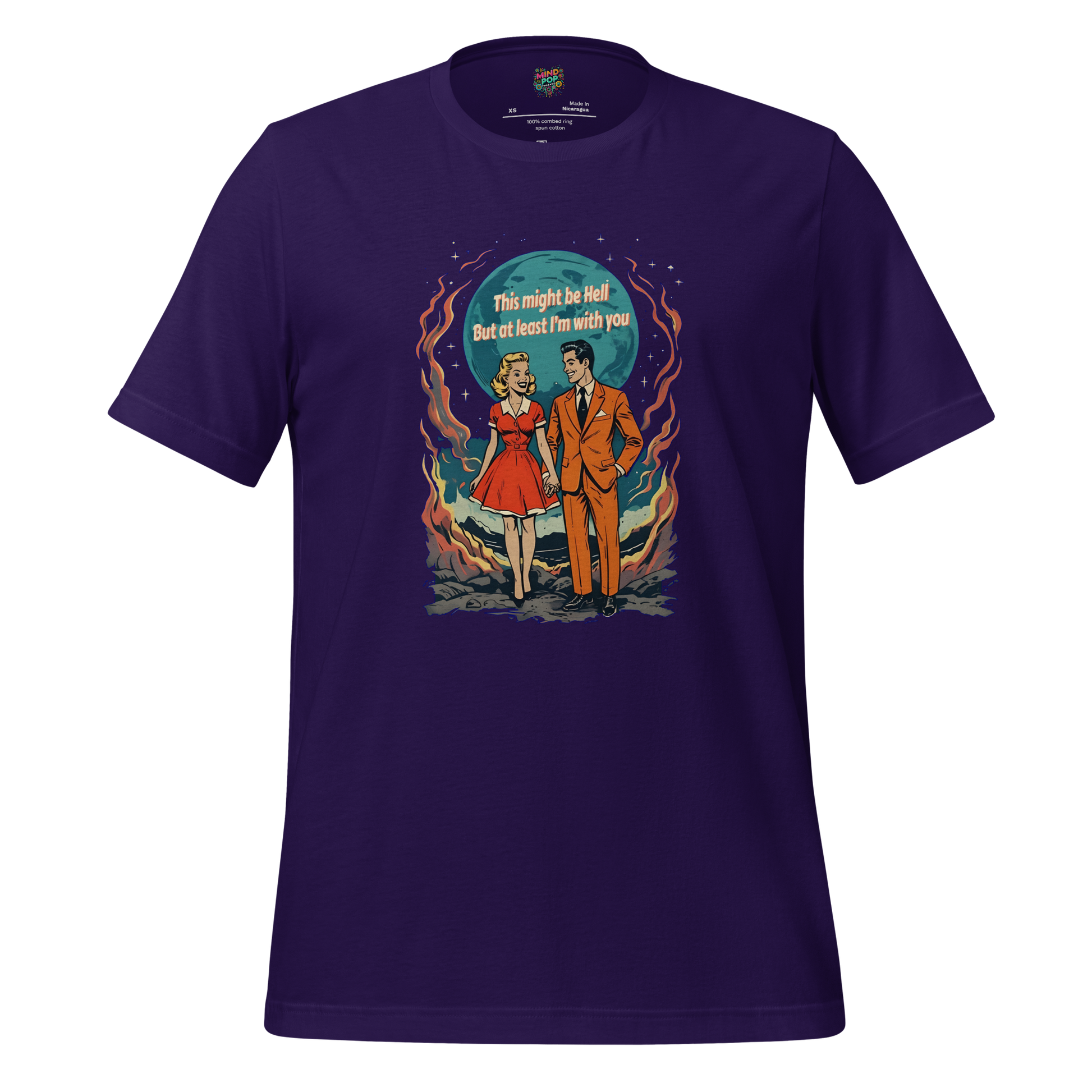 Love Is Hell Graphic Tee - 100% Cotton Team Purple