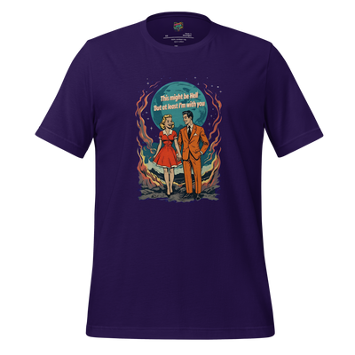 Love Is Hell Graphic Tee - 100% Cotton Team Purple