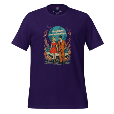 Love Is Hell Graphic Tee - 100% Cotton Team Purple