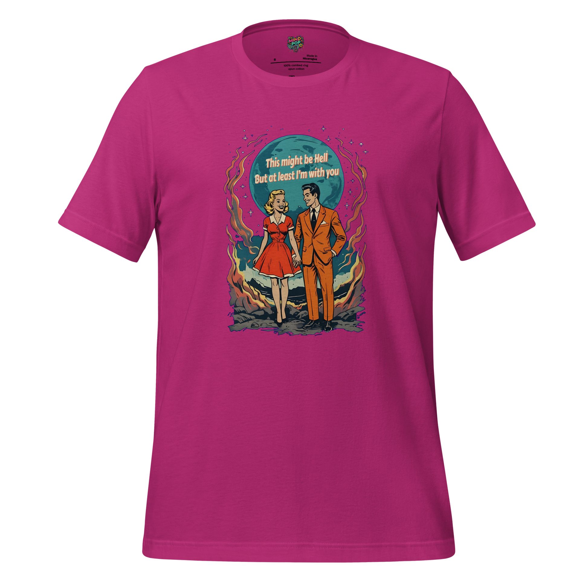 Love Is Hell Graphic Tee - 100% Cotton Berry