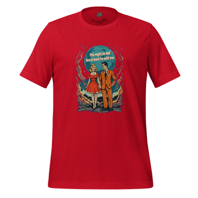 Love Is Hell Graphic Tee - 100% Cotton Red