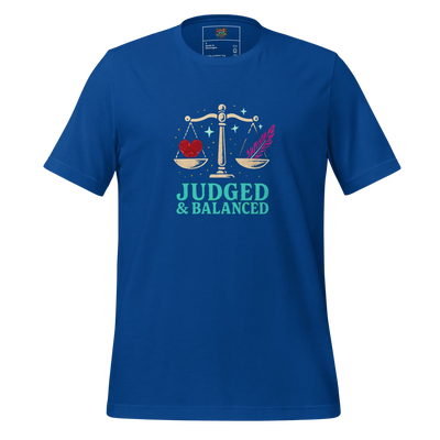 Ma'at Judged Balanced - Goddess Justice Graphic Tee in True Royal