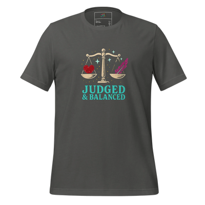 Ma'at Judged Balanced - Goddess Justice Graphic Tee in Asphalt