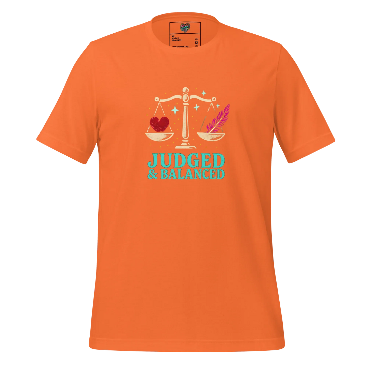 Ma’at Egyptian Goddess Tee — Mythology Graphic Art Orange