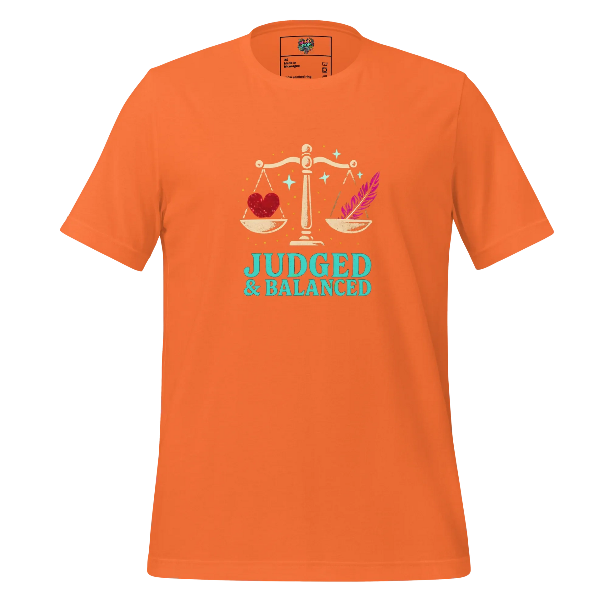 Ma’at Egyptian Goddess Tee — Mythology Graphic Art Orange
