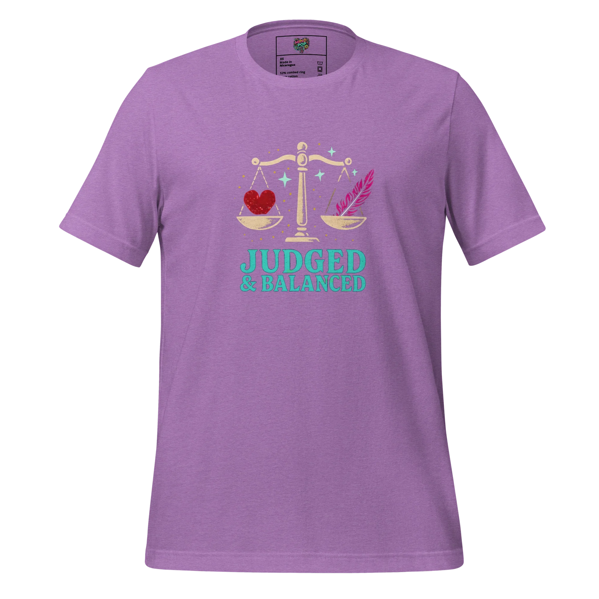 Ma’at Egyptian Goddess Tee — Mythology Graphic Art Heather Team Purple