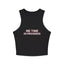 Me Time in Progress Yoga & Pilates fitted Micro-rib Racer tank Solid Black Blend