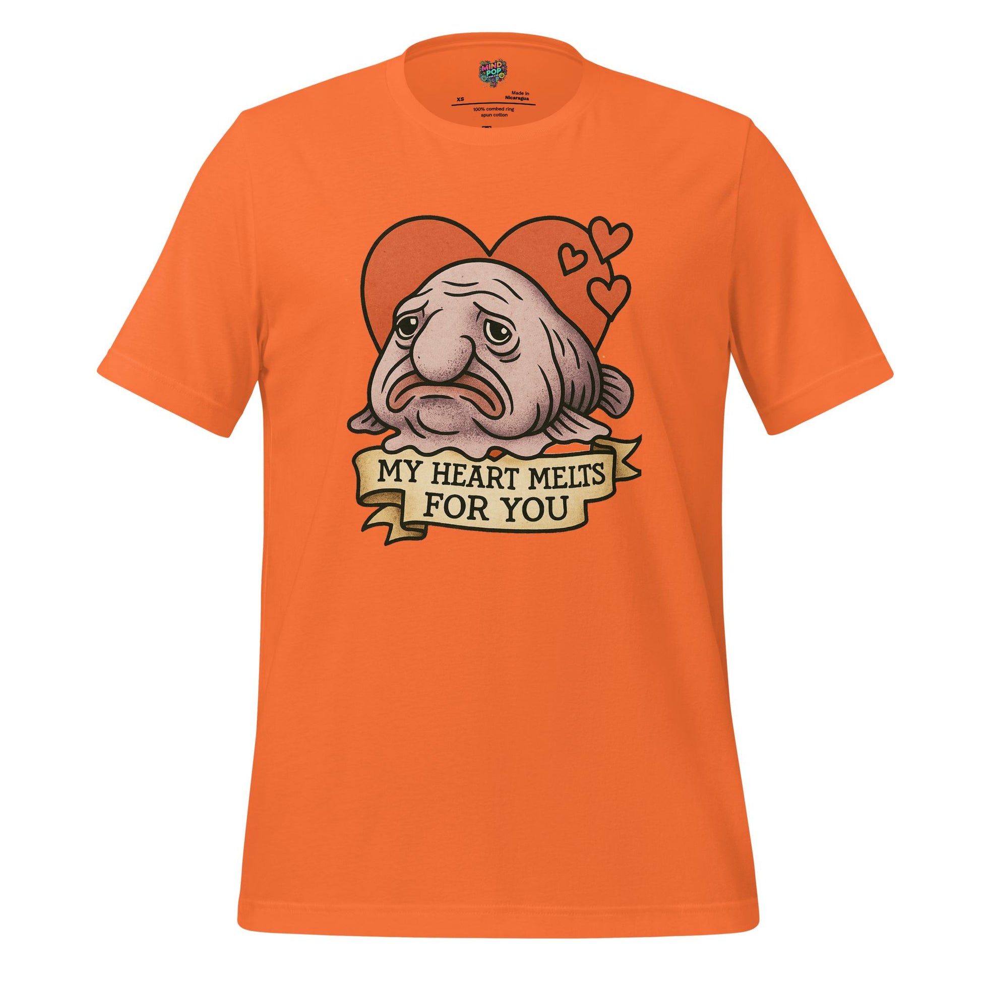 Heart Melts For You - Blobfish Tee Orange
