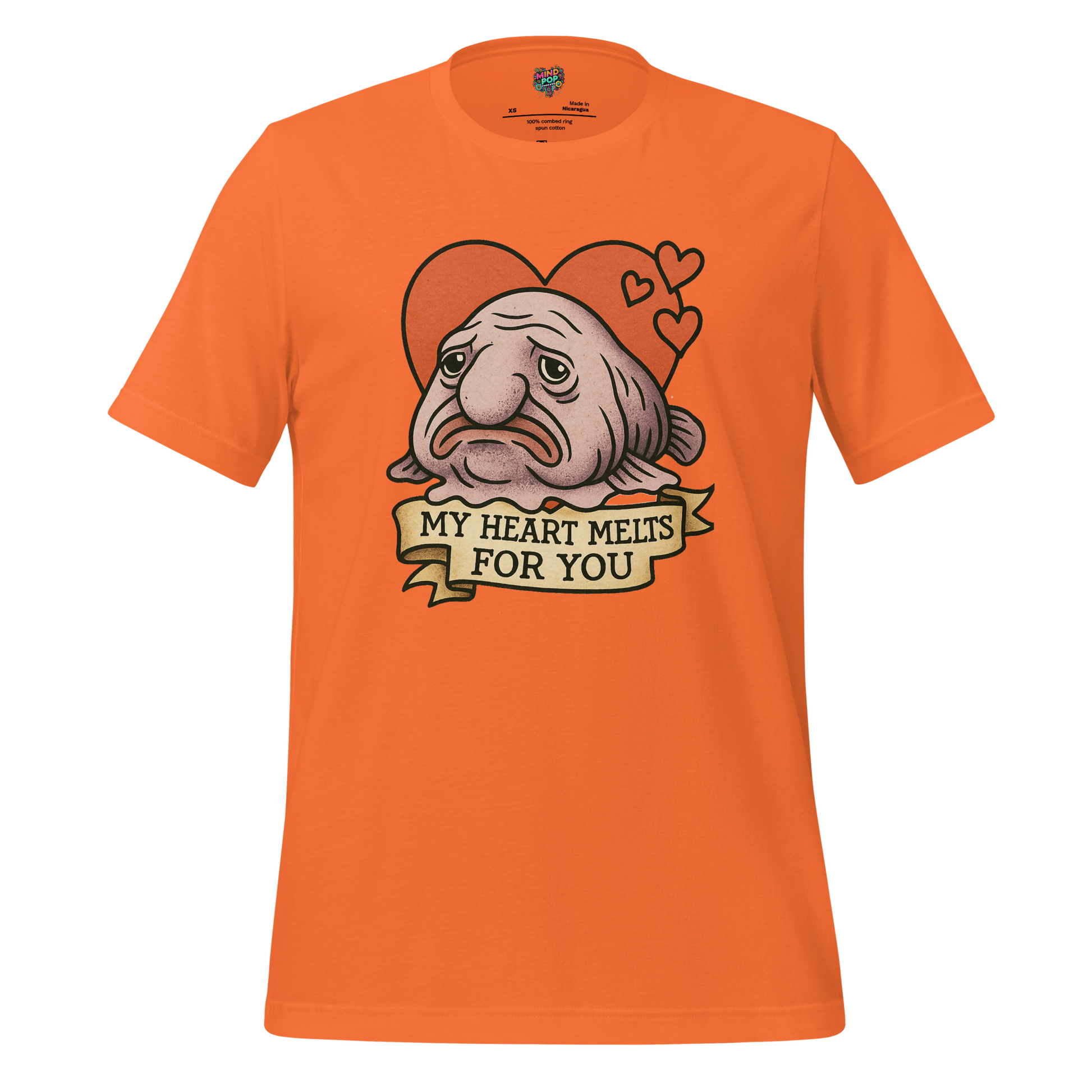 Heart Melts For You - Blobfish Tee Orange