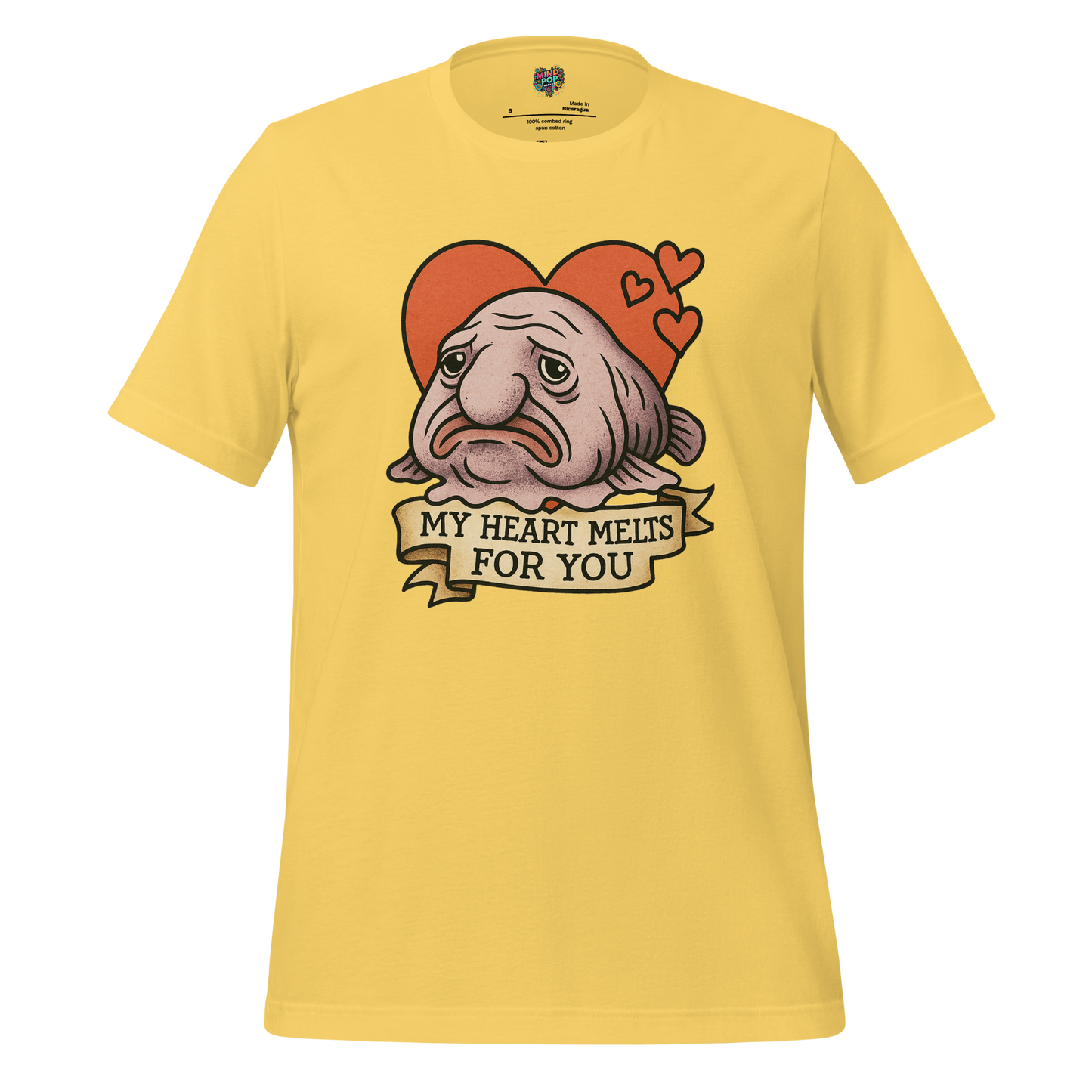 Heart Melts For You - Blobfish Tee Yellow