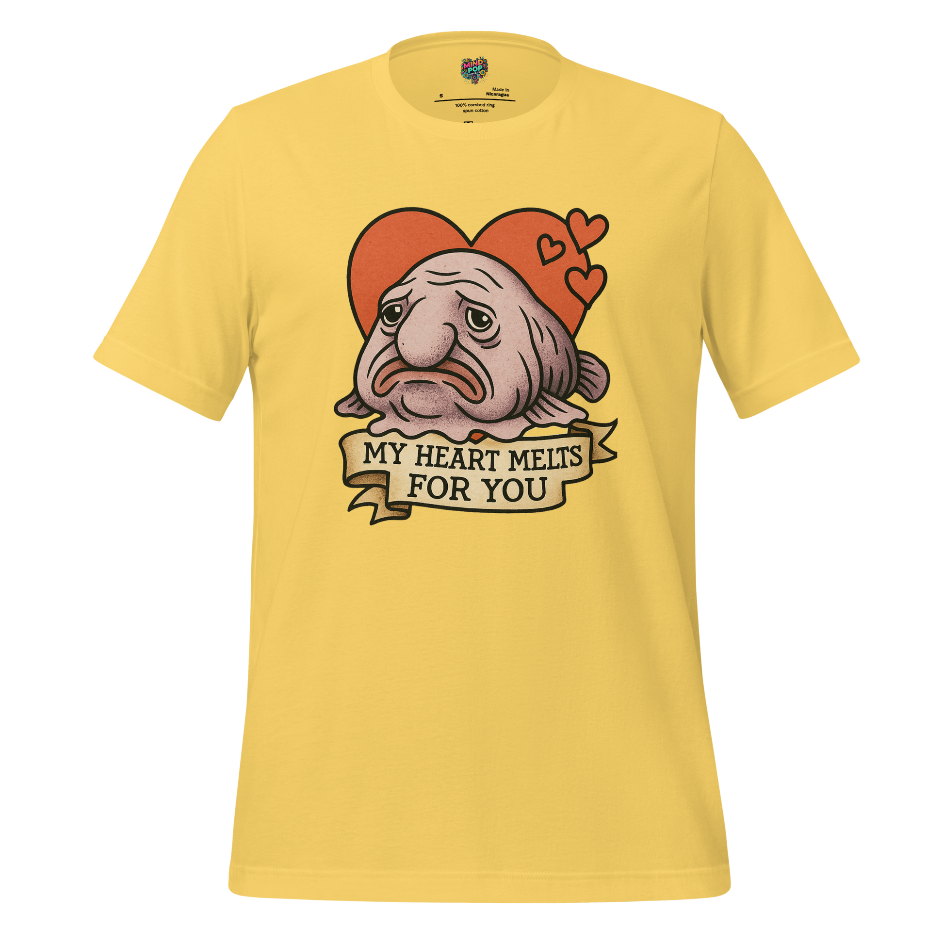 Heart Melts For You - Blobfish Tee Yellow