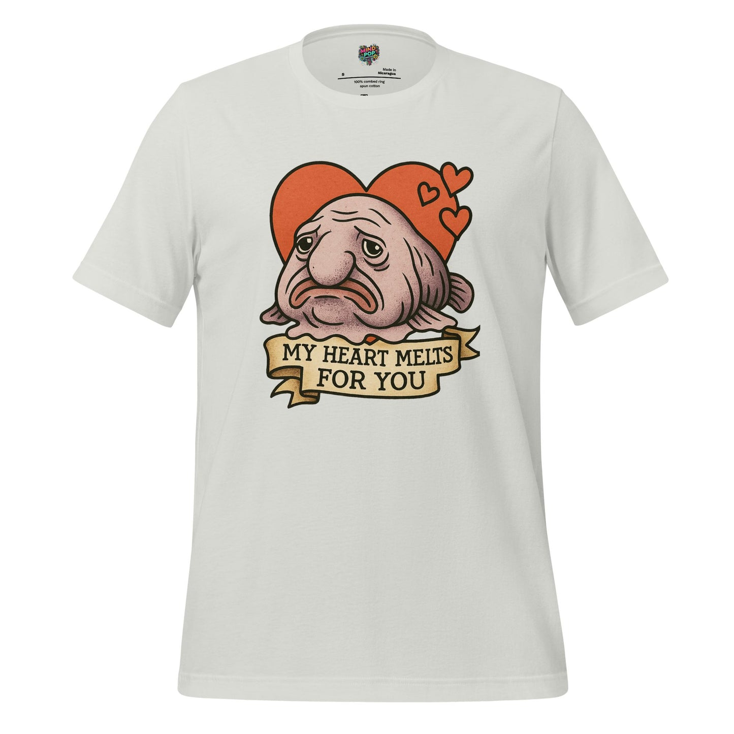 Heart Melts For You - Blobfish Tee Silver
