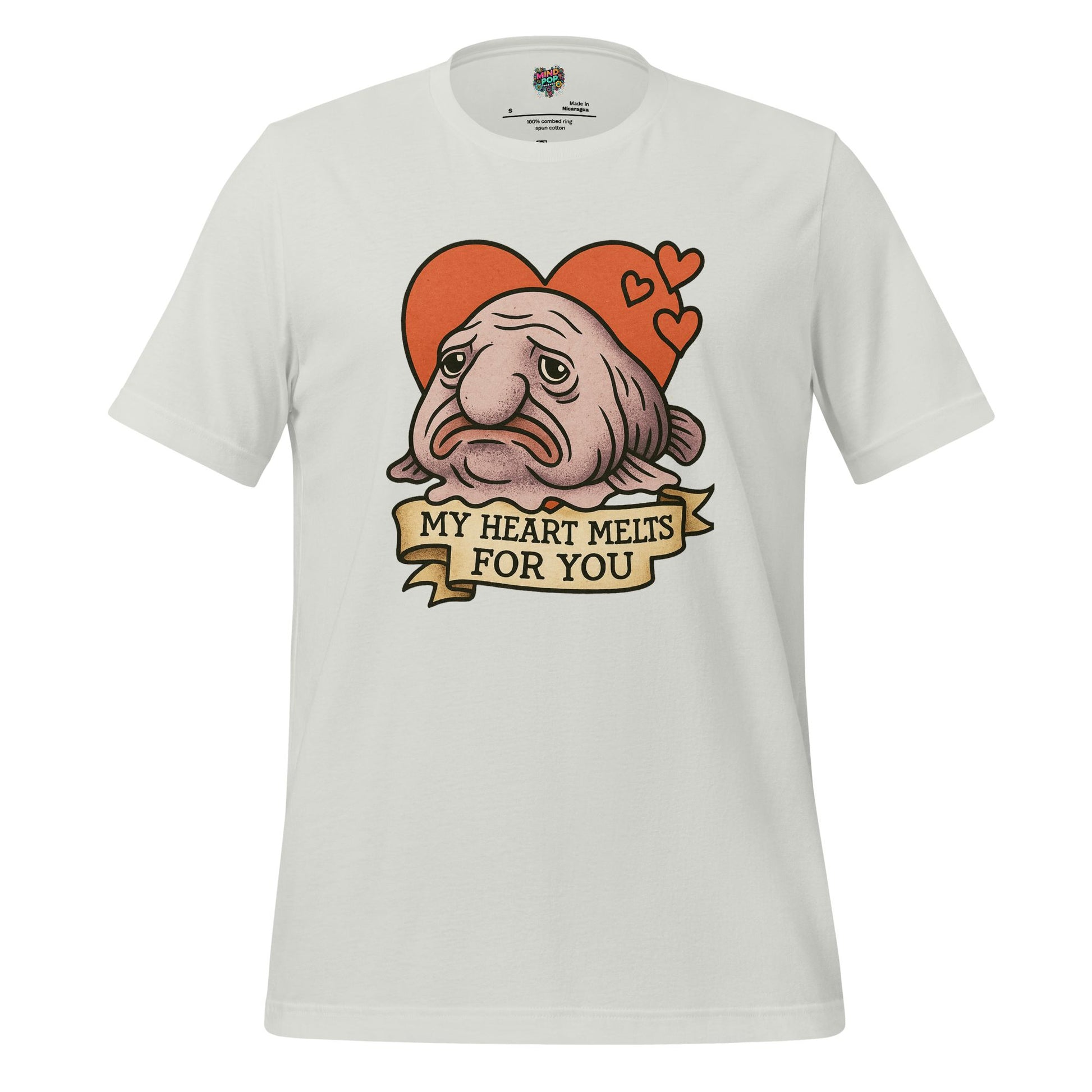Heart Melts For You - Blobfish Tee Silver