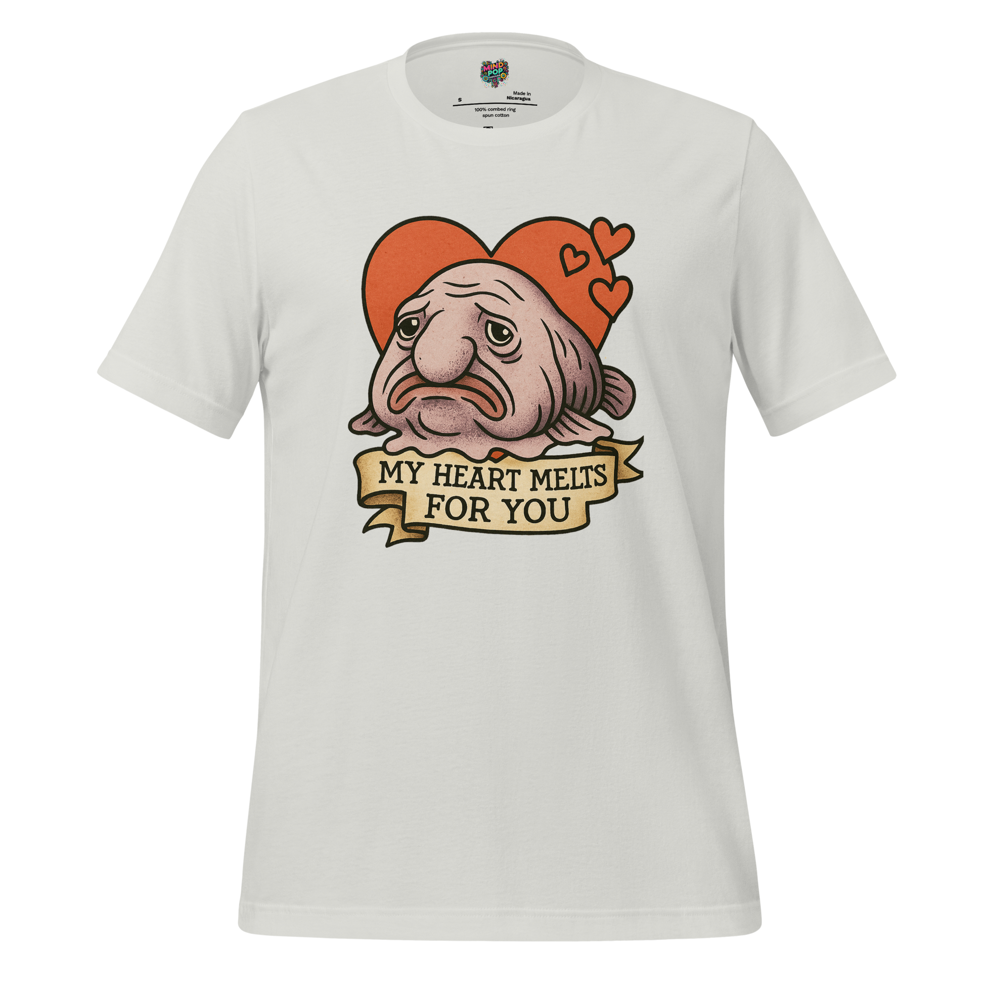 Heart Melts For You - Blobfish Tee Silver