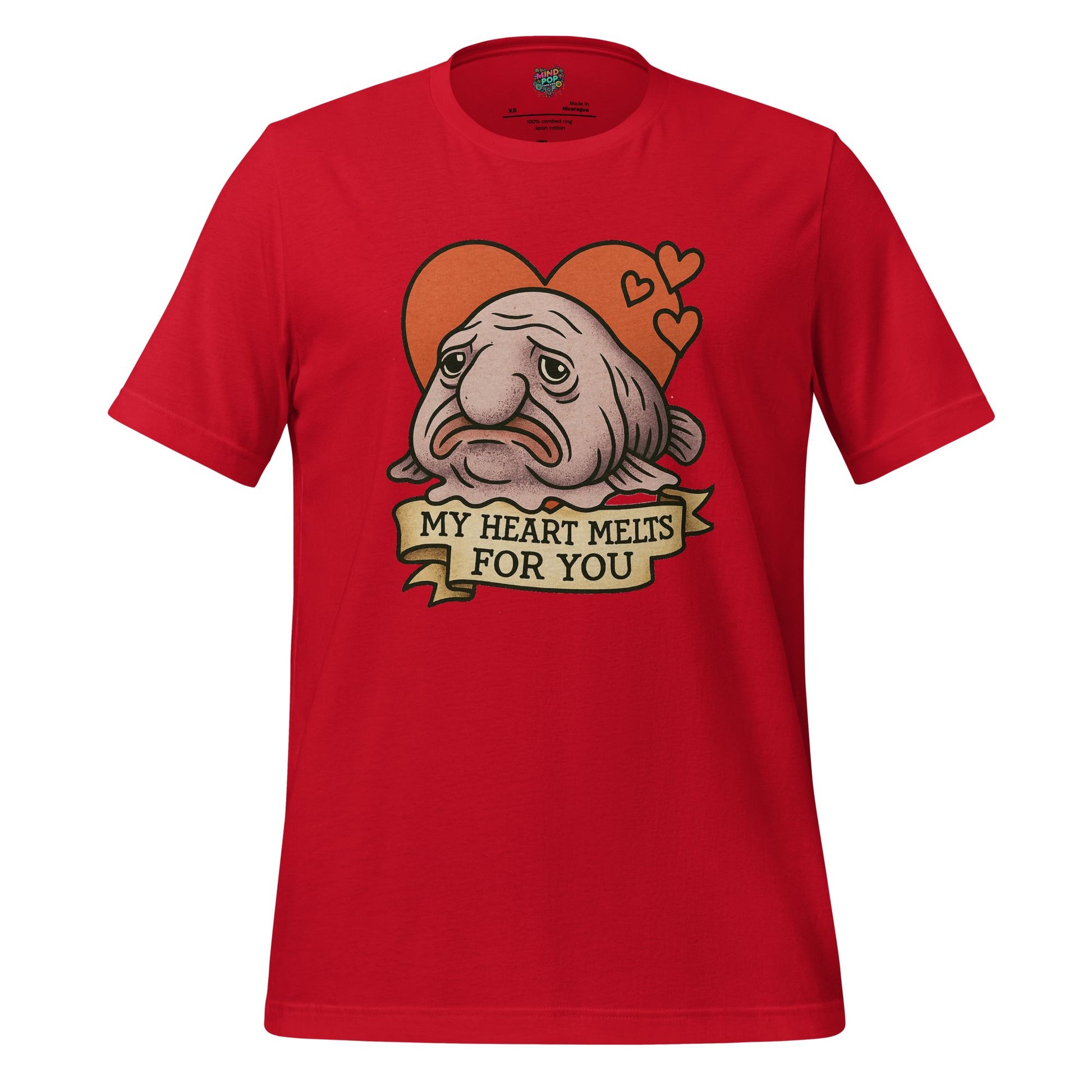 Heart Melts For You - Blobfish Tee Red