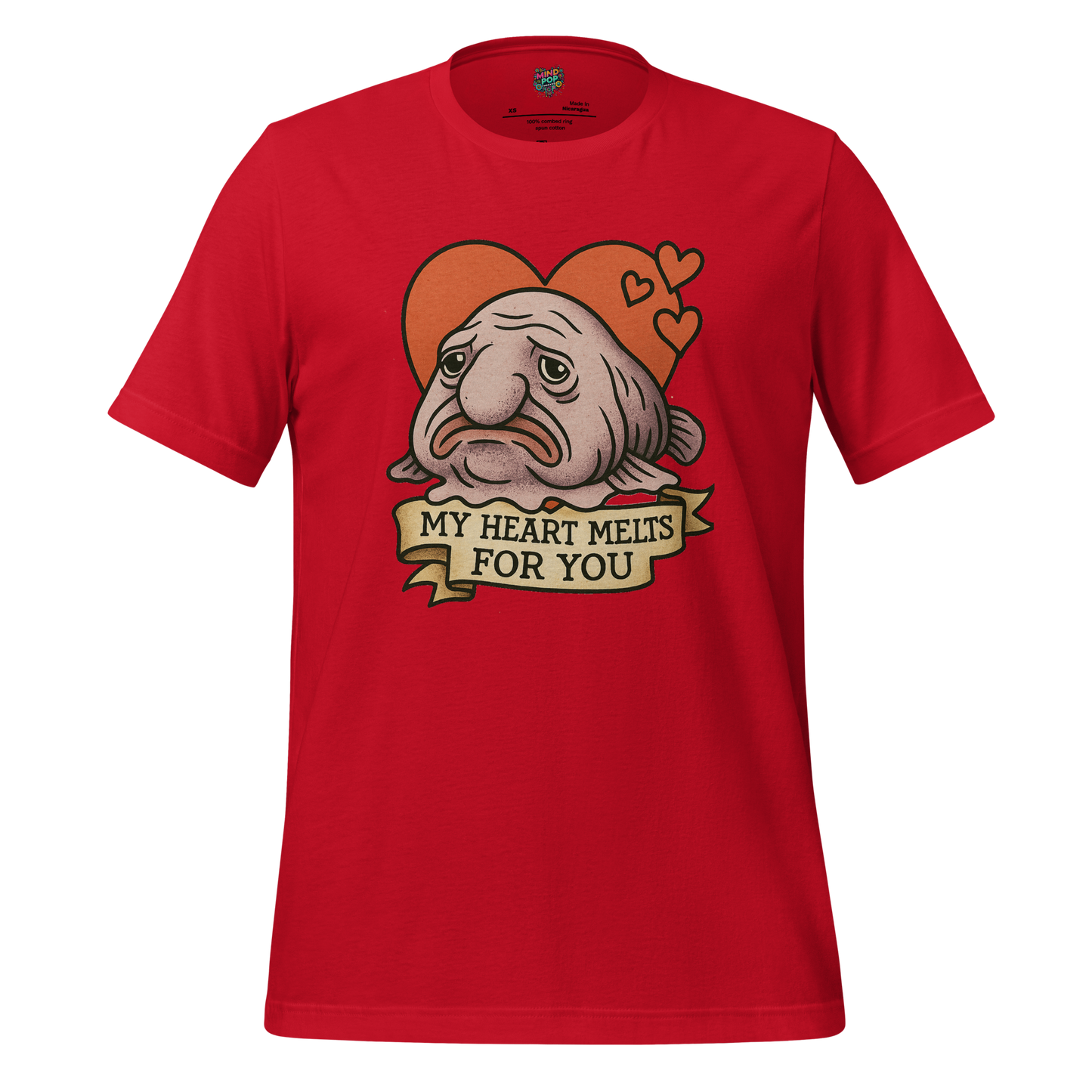 Heart Melts For You - Blobfish Tee Red