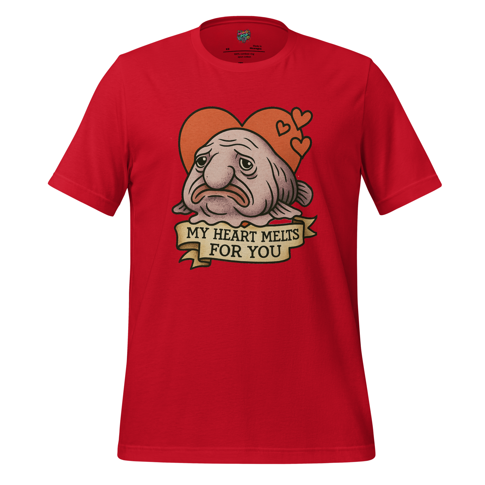 Heart Melts For You - Blobfish Tee Red
