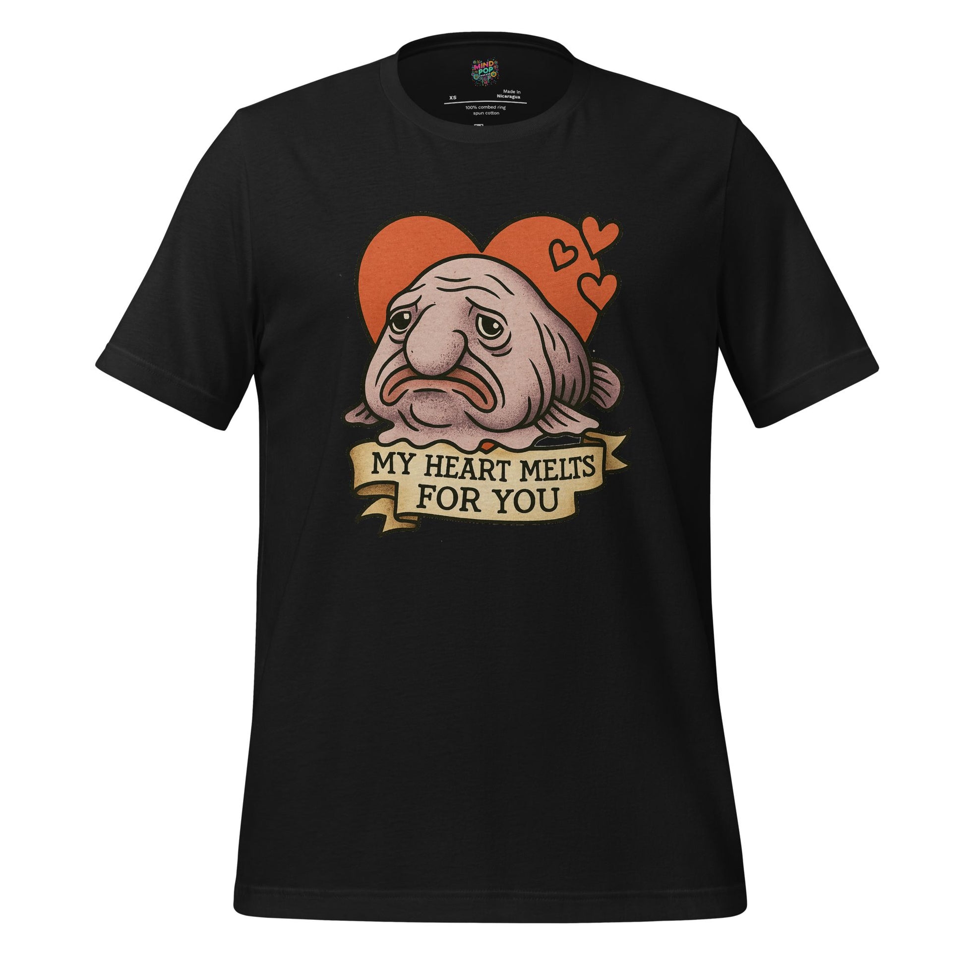 Heart Melts For You - Blobfish Tee Vintage Black