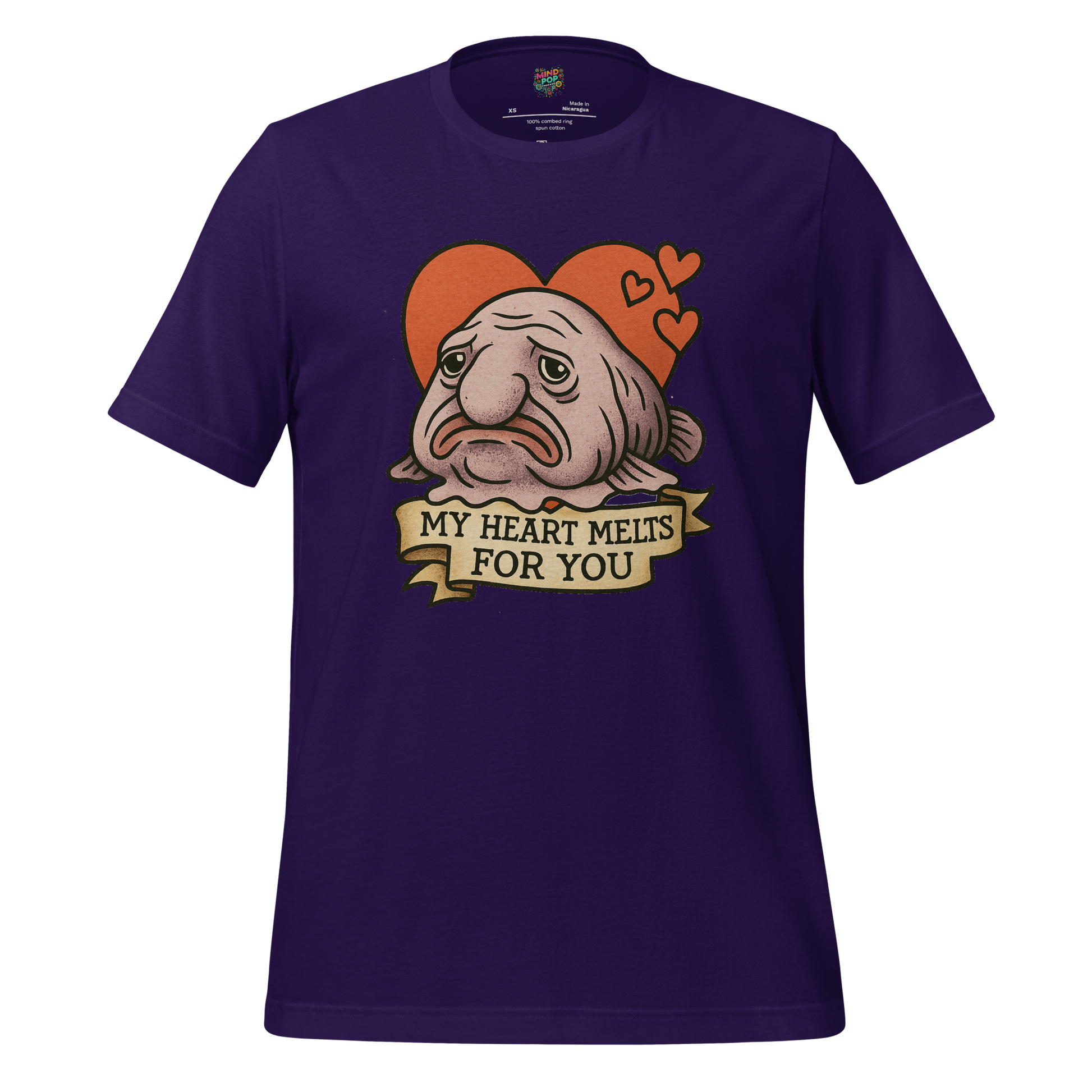 Heart Melts For You - Blobfish Tee Team Purple