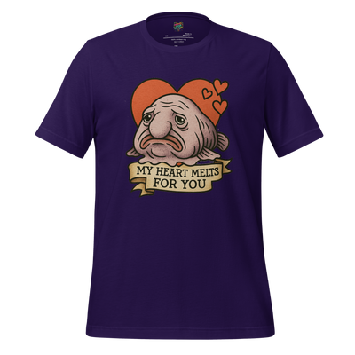 Heart Melts For You - Blobfish Tee Team Purple