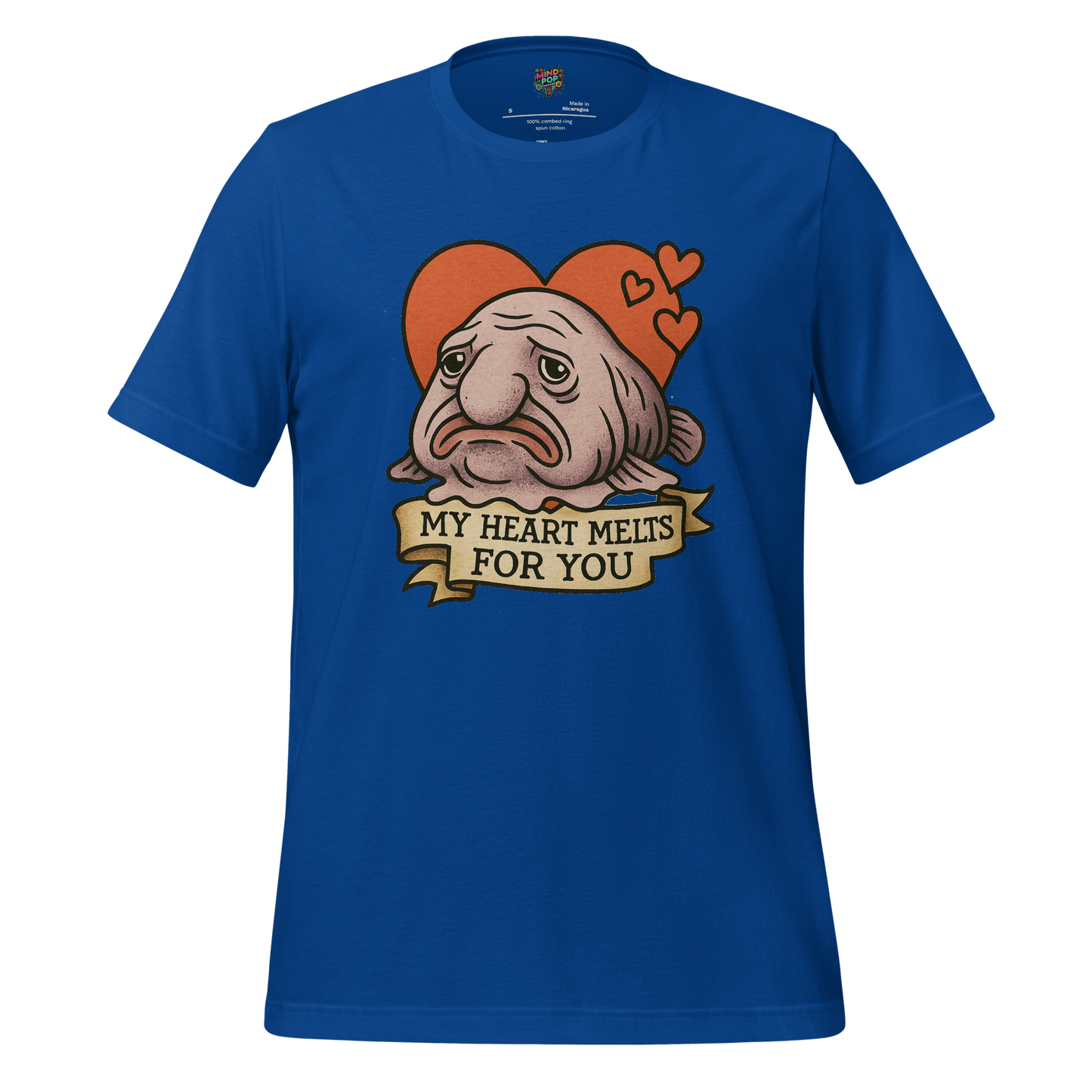 Heart Melts For You - Blobfish Tee True Royal