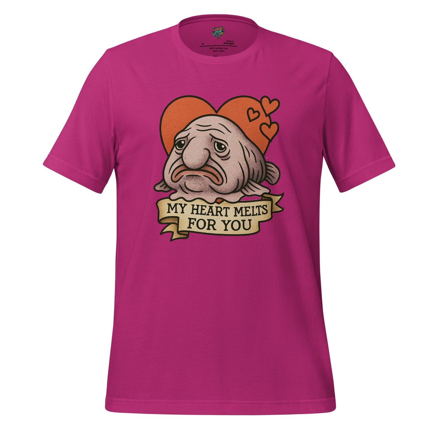 Heart Melts For You - Blobfish Tee Berry