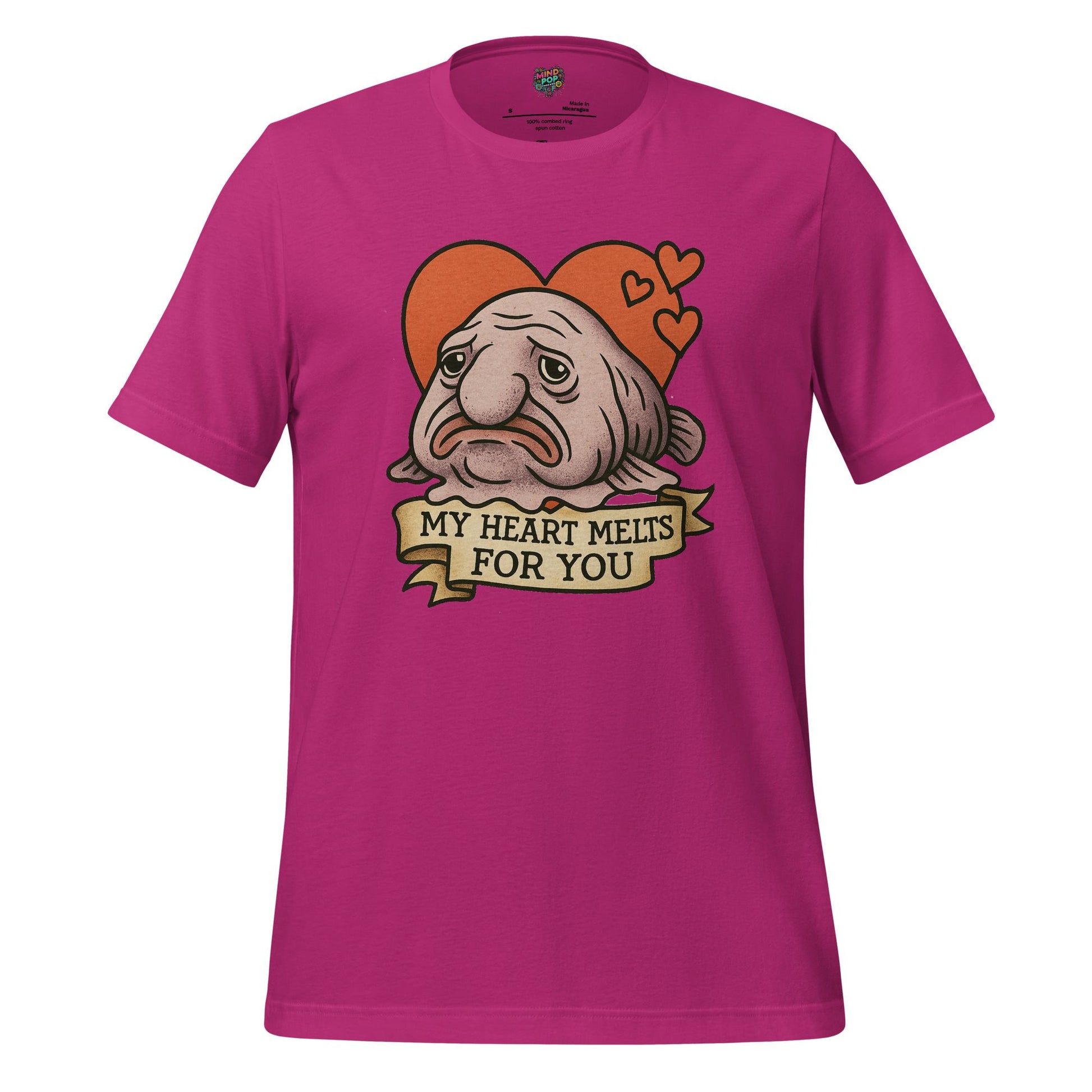 Heart Melts For You - Blobfish Tee Berry