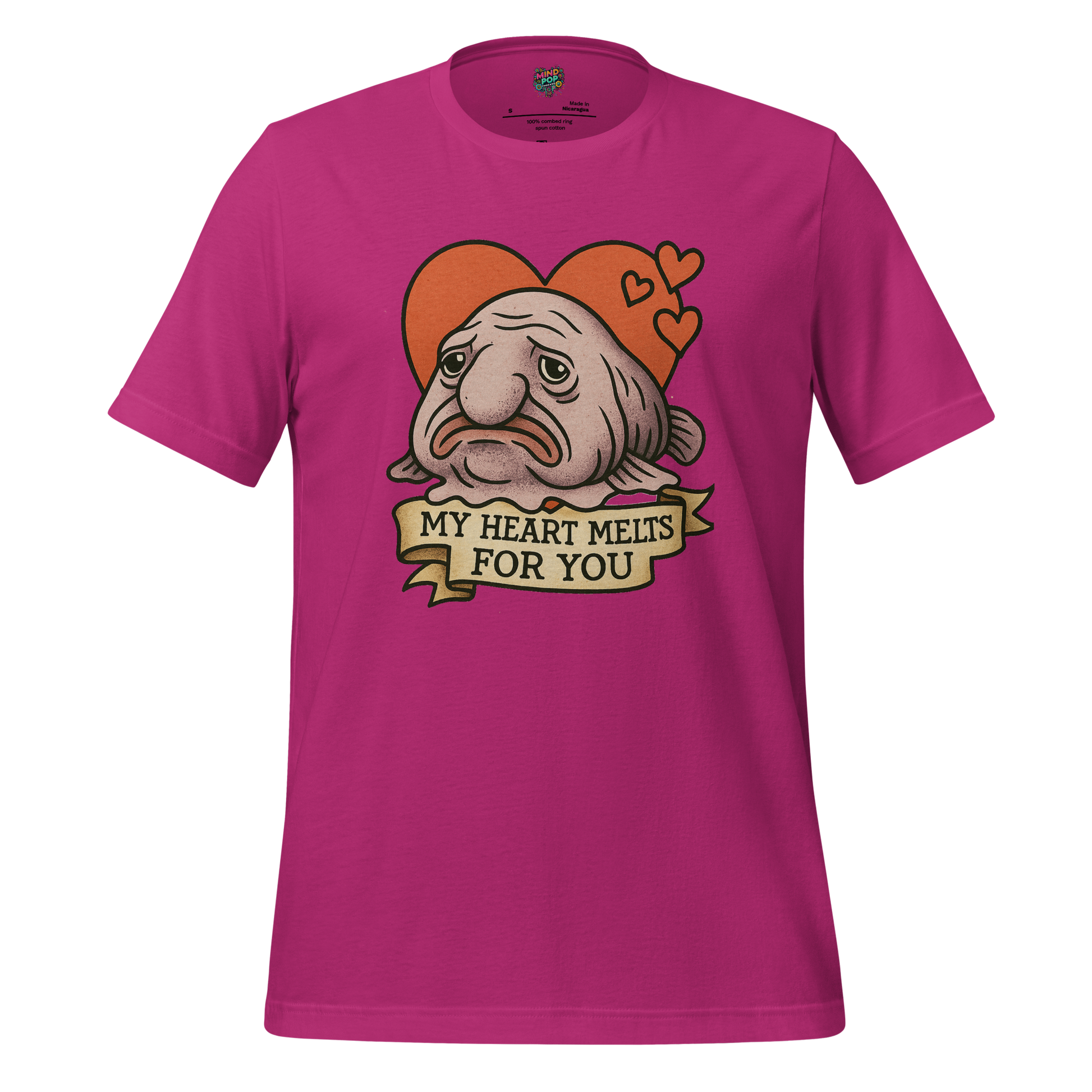 Heart Melts For You - Blobfish Tee Berry