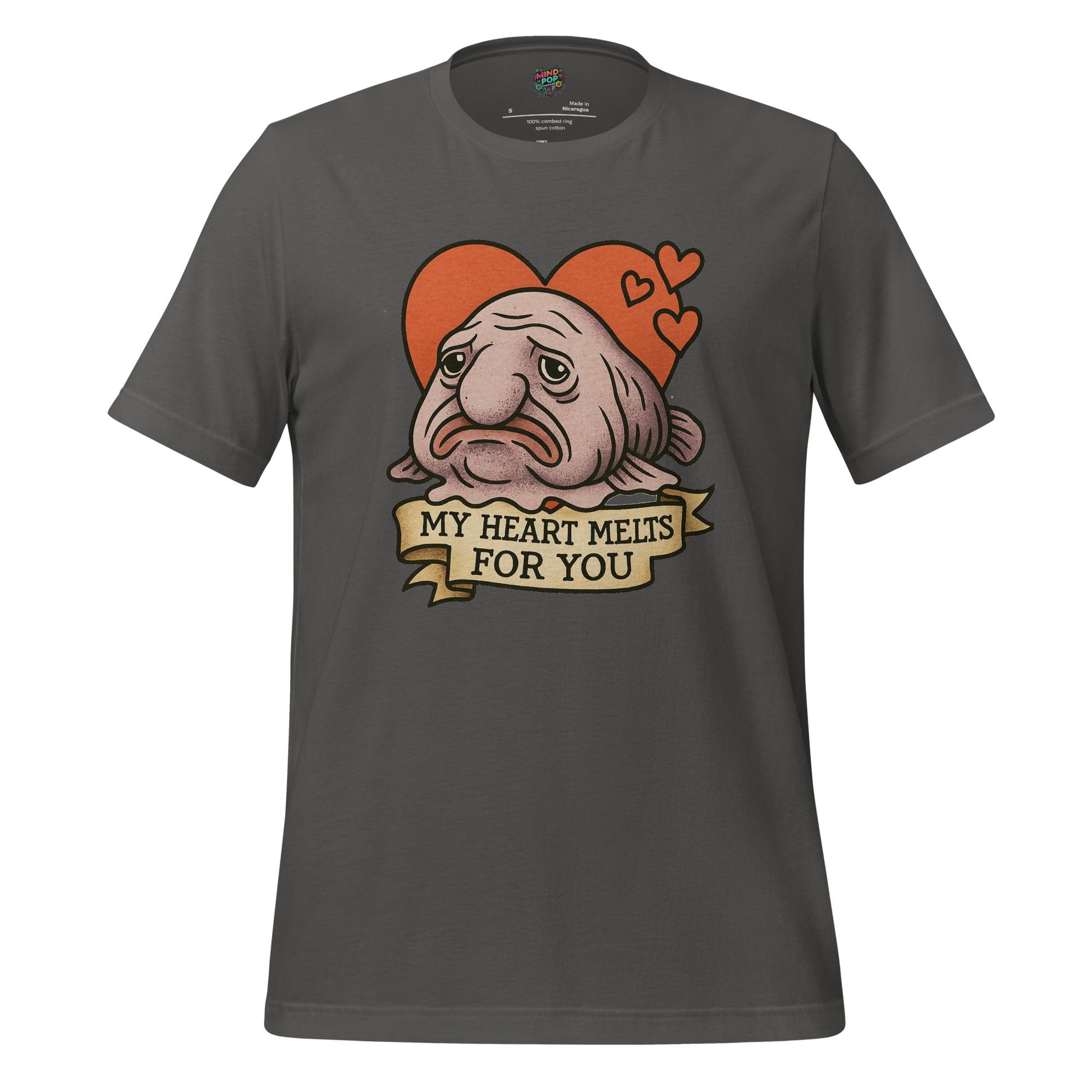 Heart Melts For You - Blobfish Tee Asphalt