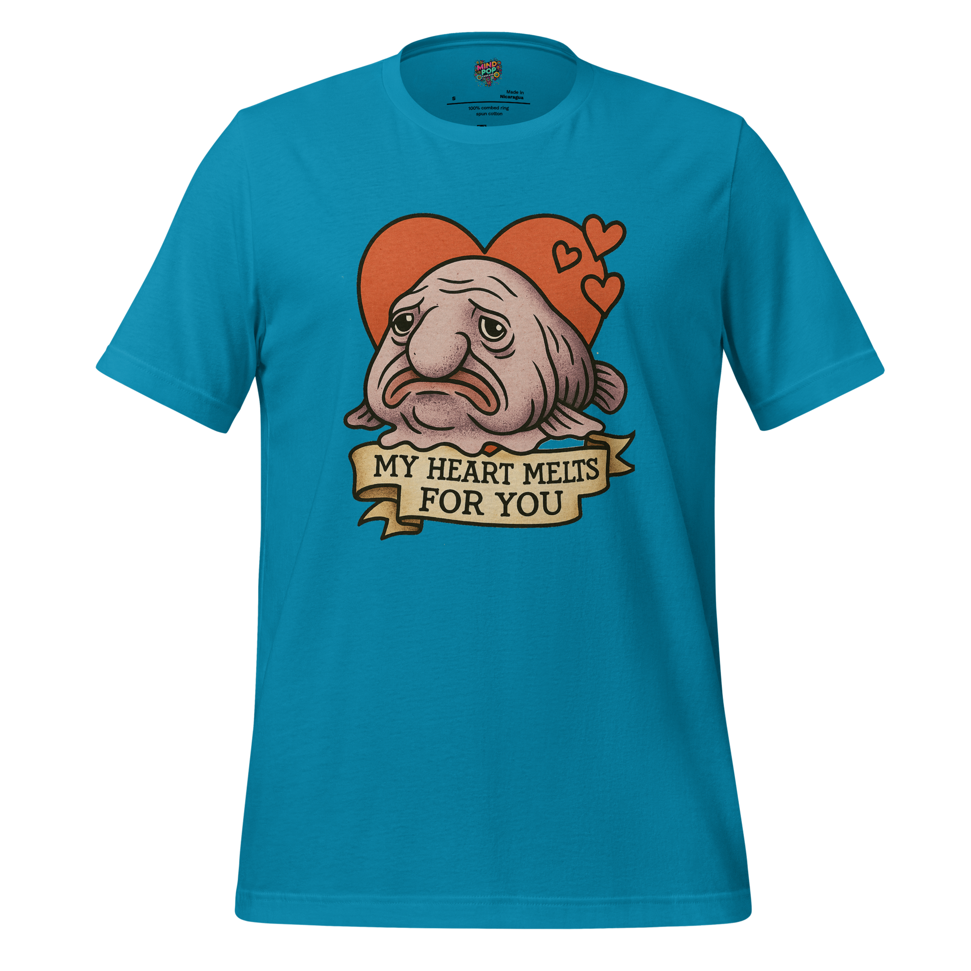 Heart Melts For You - Blobfish Tee Aqua
