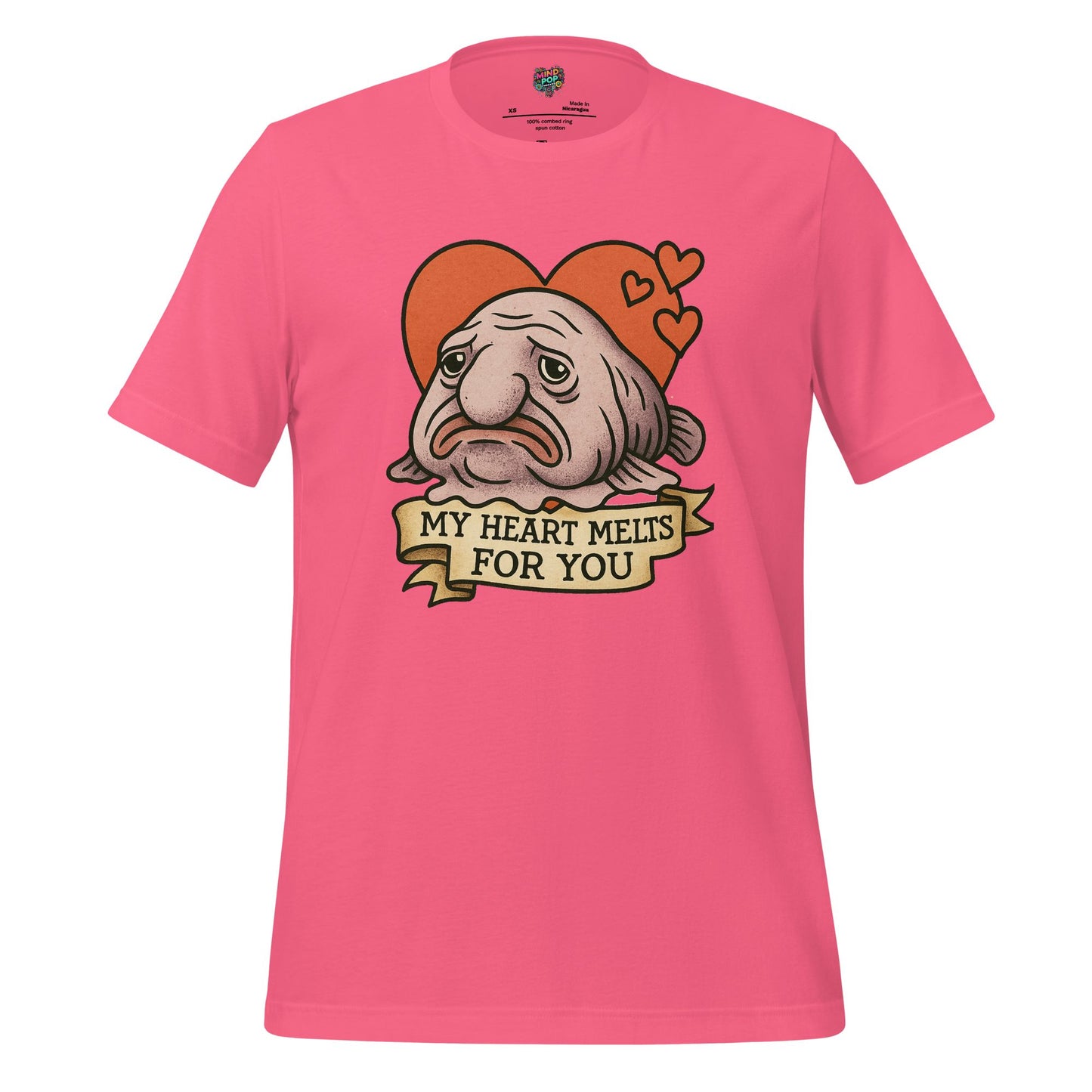 Heart Melts For You - Blobfish Tee Charity Pink