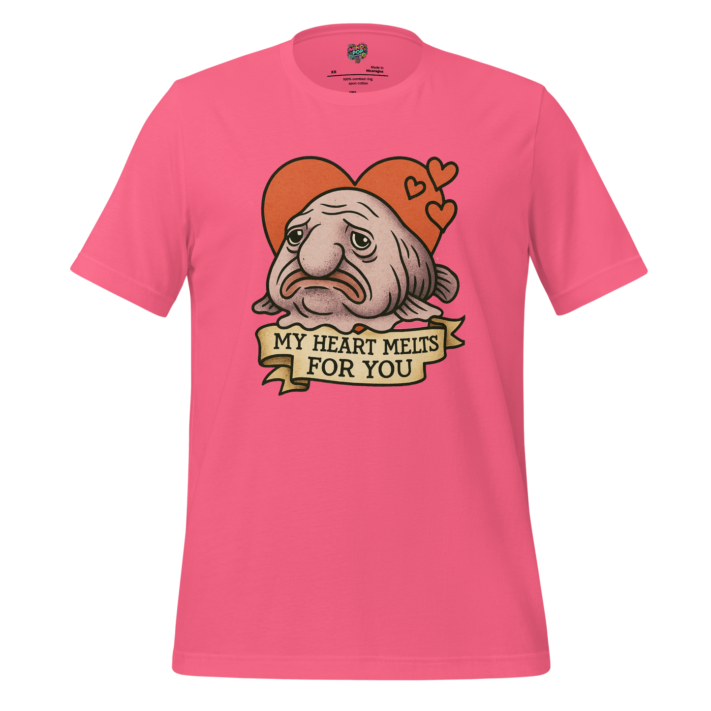 Heart Melts For You - Blobfish Tee Charity Pink