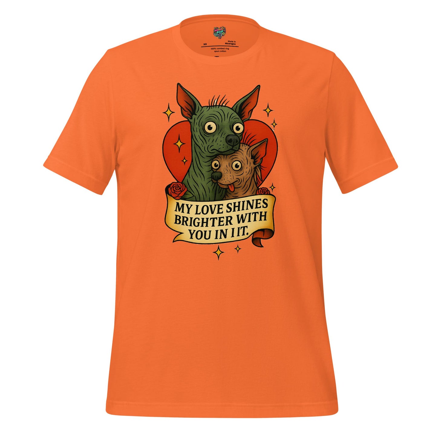 My Love Shines Brighter Graphic Shirt Orange