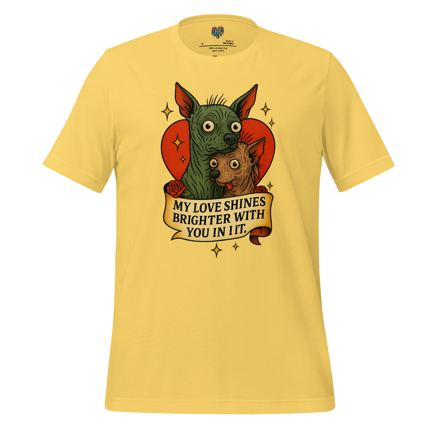 My Love Shines Brighter Graphic Shirt Yellow