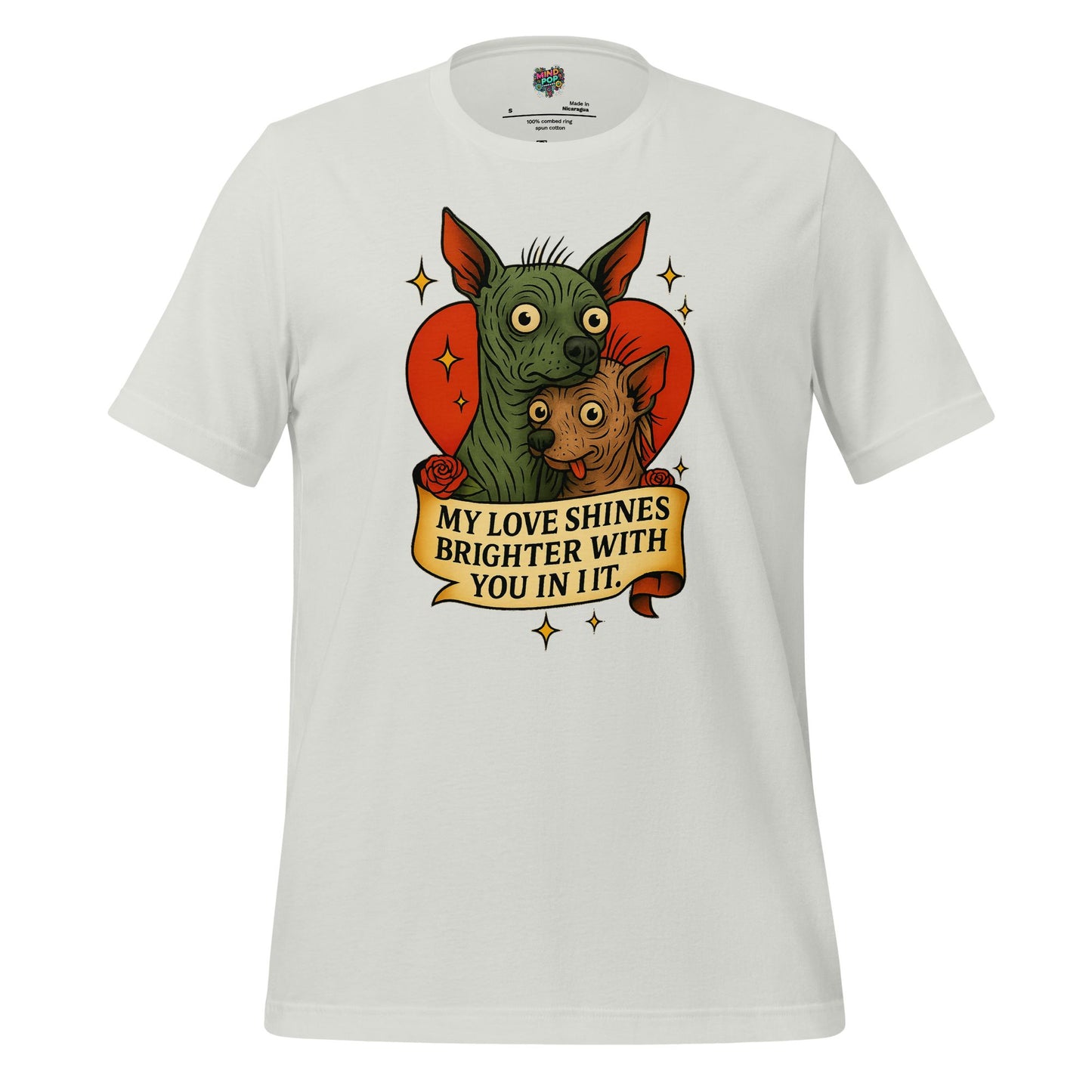 My Love Shines Brighter Graphic Shirt Silver